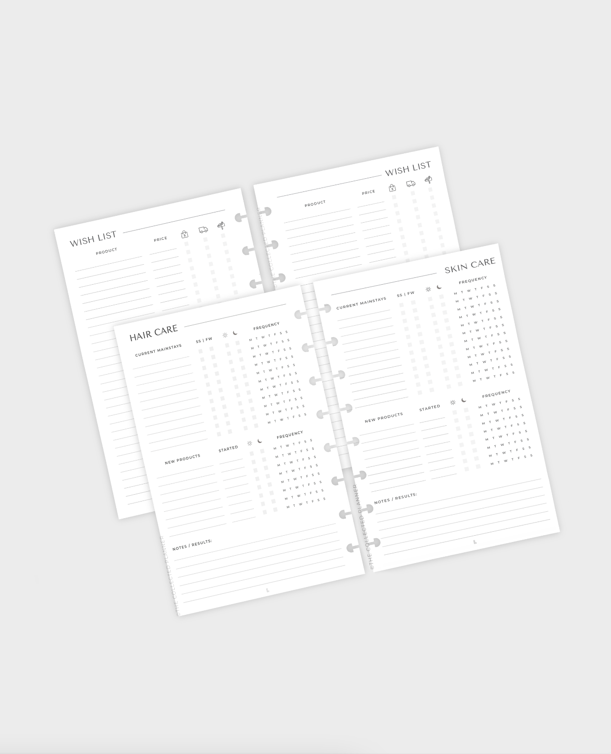 Half Letter Discbound  Undated Planner Inserts – The Collected Planner