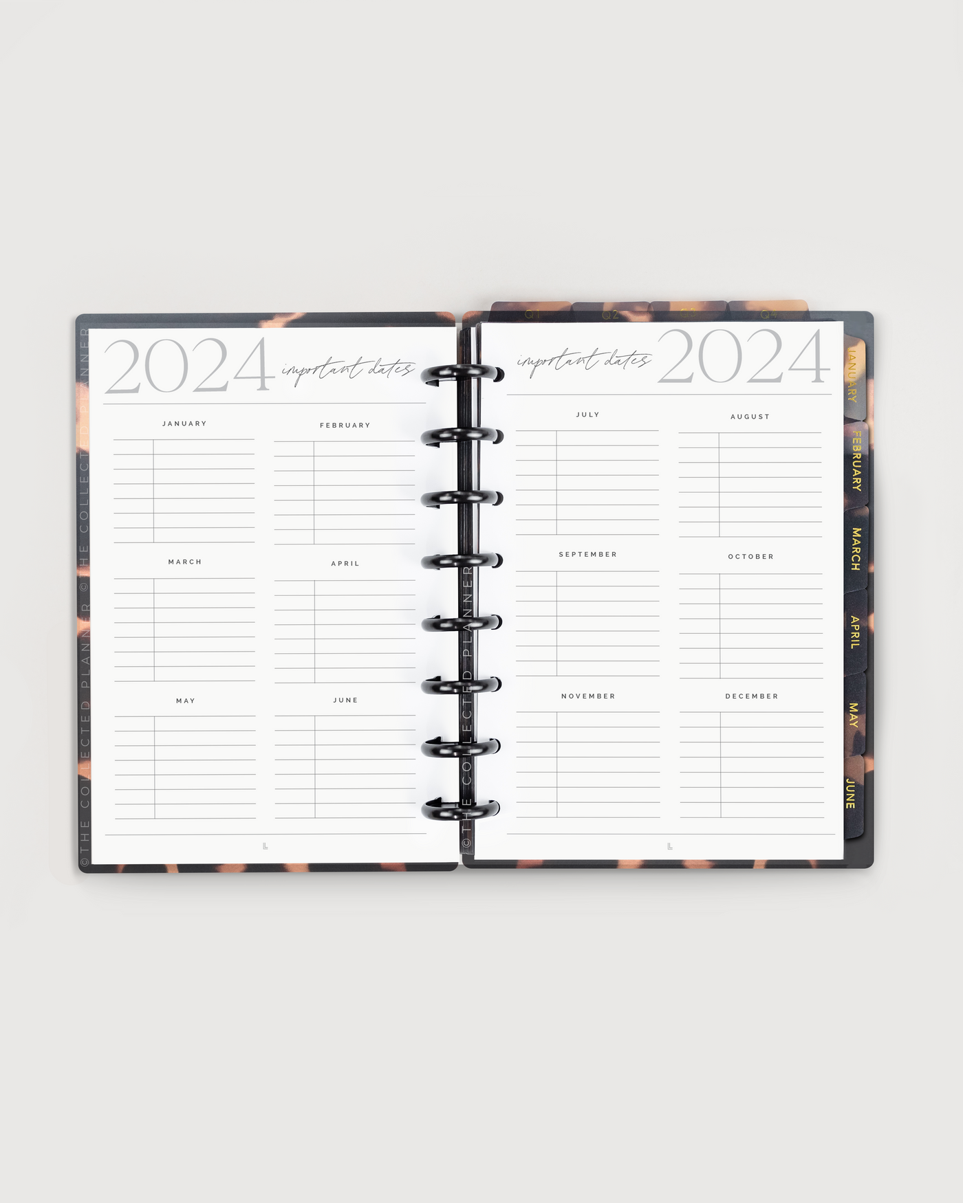 Deluxe Business Bundle in Nude Rosé Faux Croc – 2024 Annual Business Goal Planner