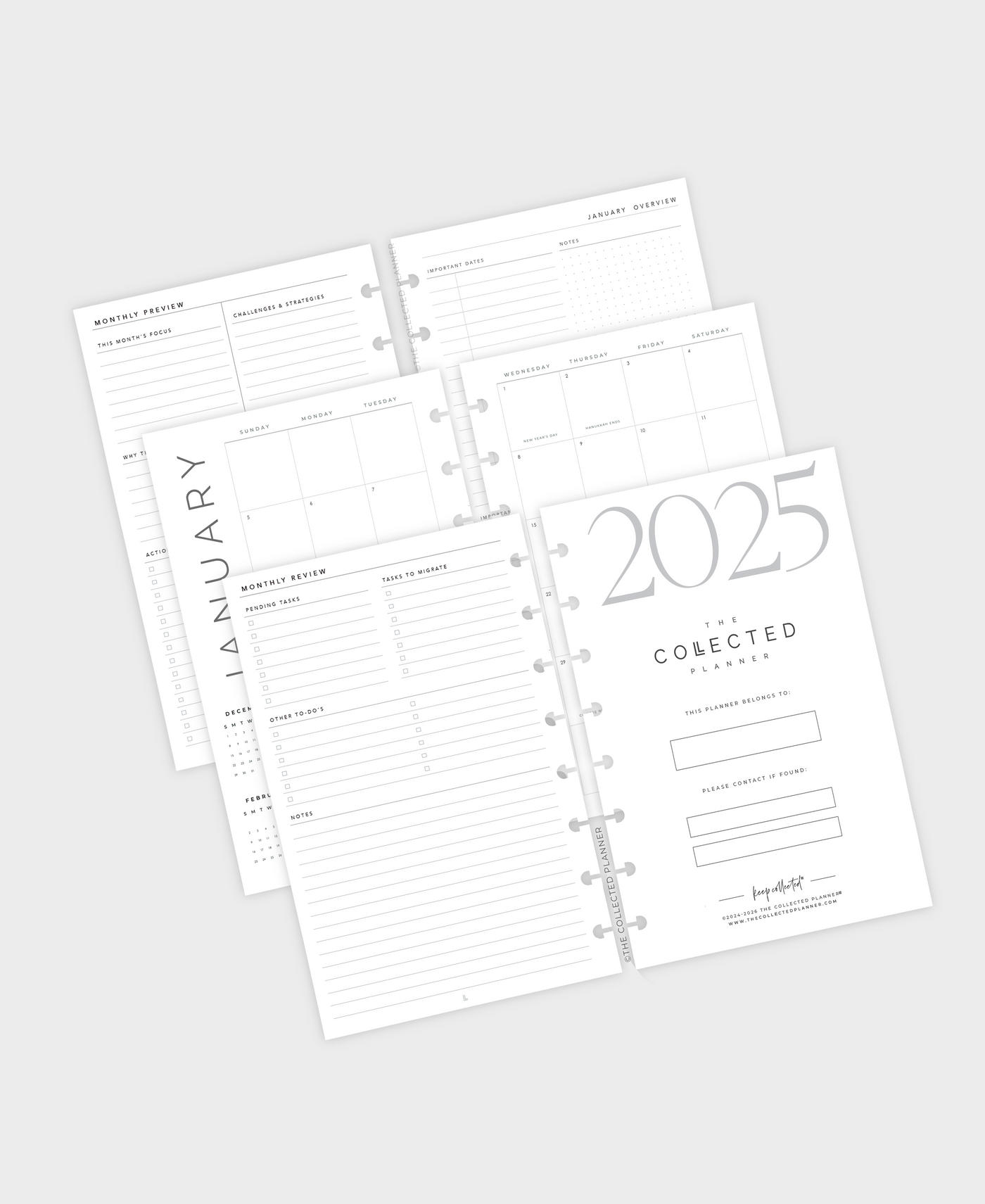 Half Letter Discbound |  2025 Annual Dated Inserts