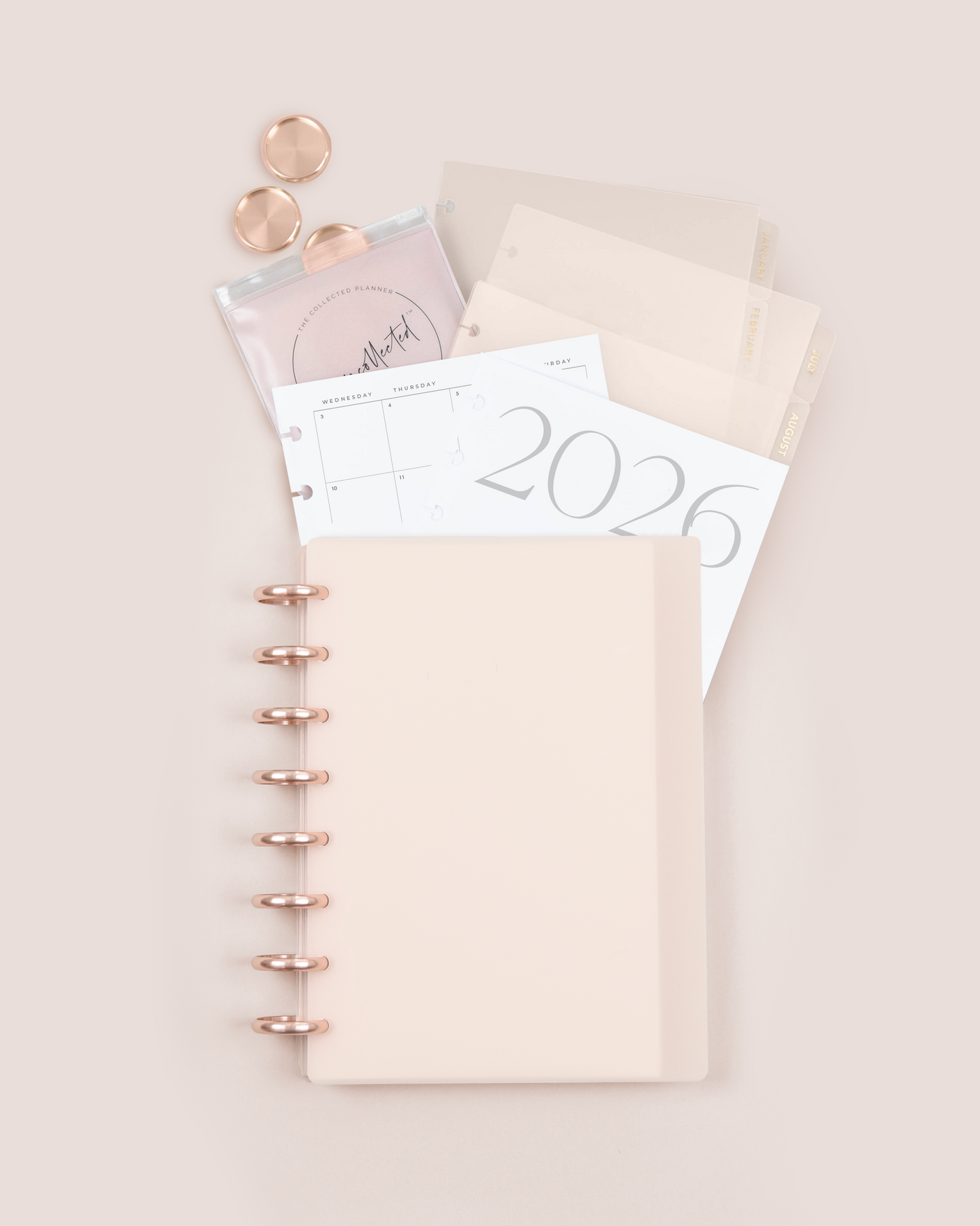 2026 Nude Blush Annual Planner - Productivity Edition