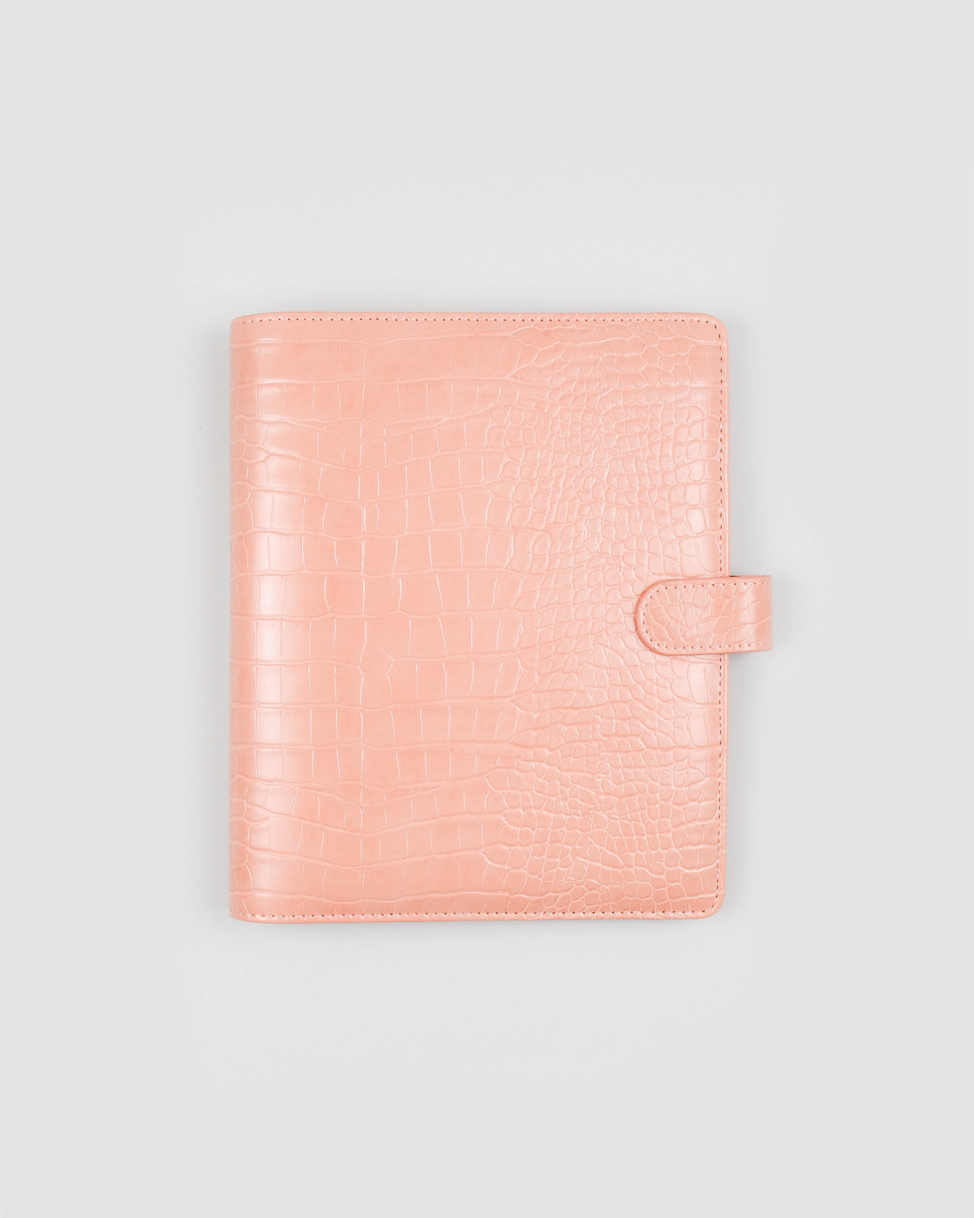 Peach Rosé Croc Embossed Folio Planner Cover