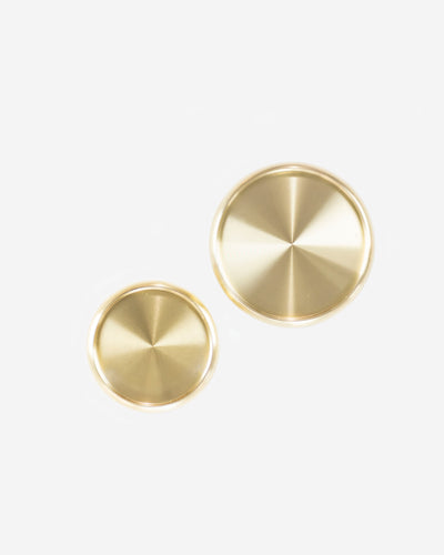 Champagne gold aluminum metal discs, 1" and 1.5"