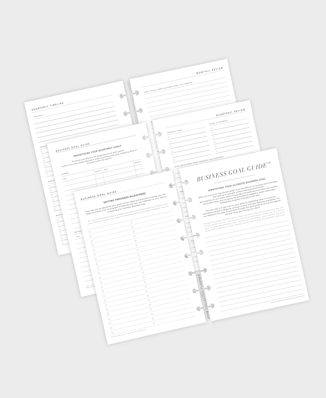 Half Letter Discbound | Business Goal Guide™ + Quarterly Planning Insert Bundle