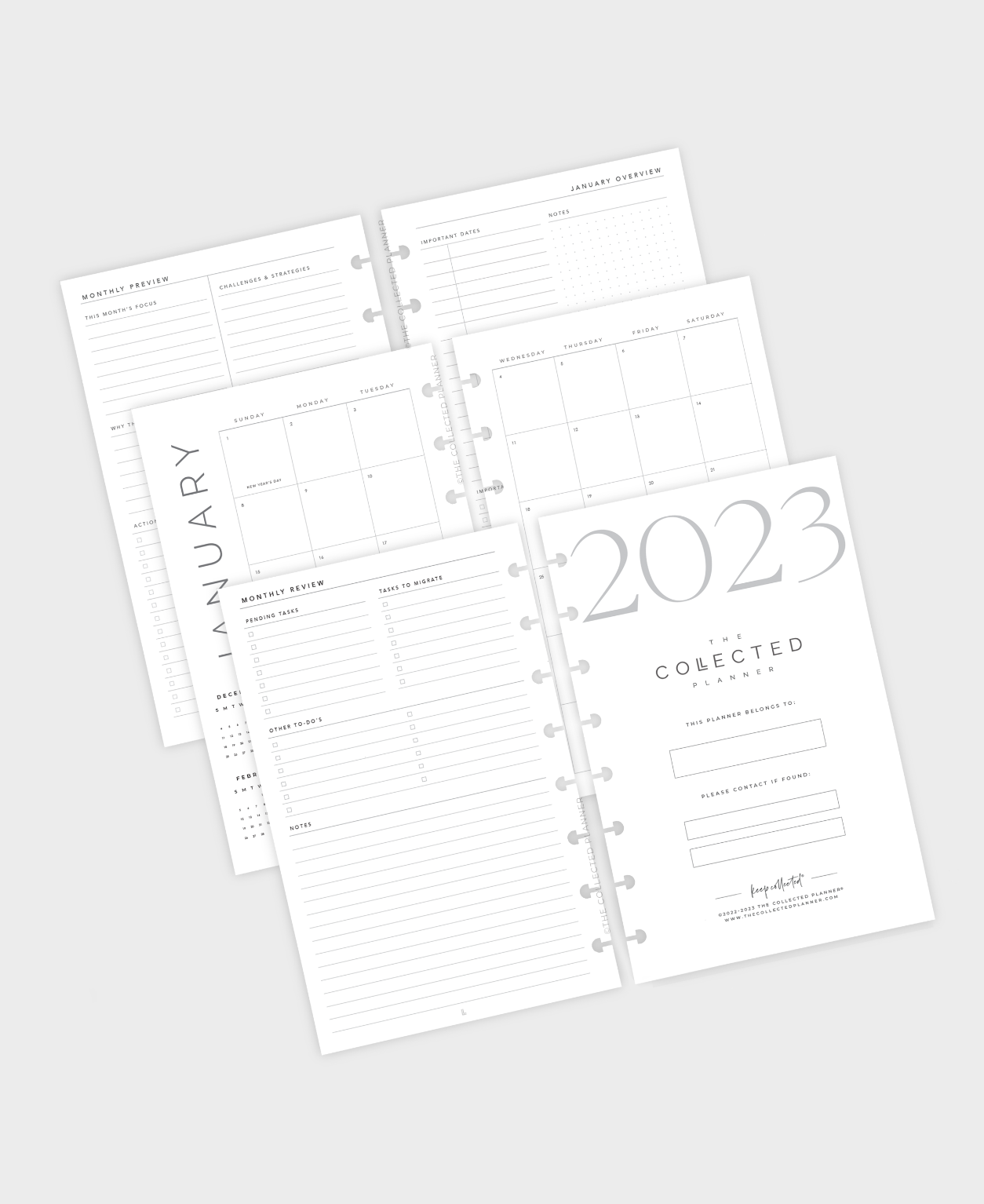 Half Letter Discbound |  2023 Annual Dated Inserts