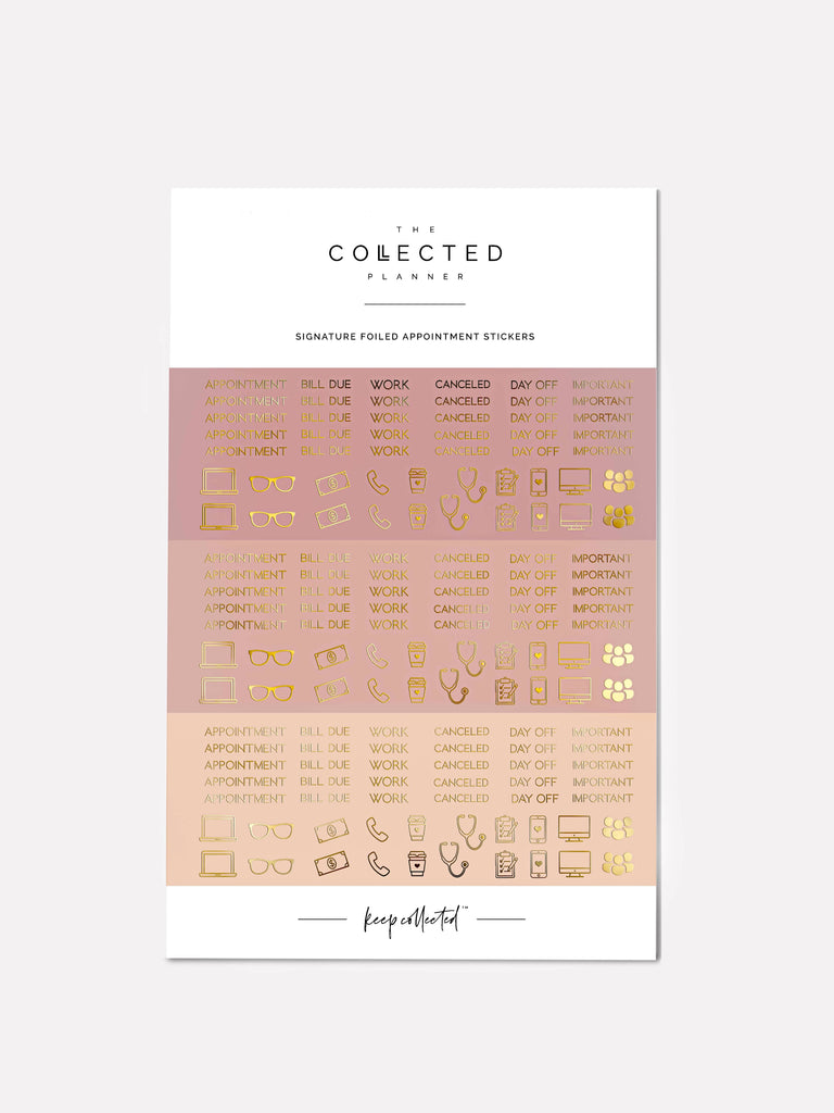 Planner Stickers | Petite Gold Foil Planner Stickers – The Collected Planner