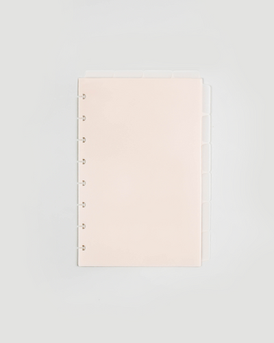 Half Letter Discbound | Nude Blush Divider Set with Blank Tabs