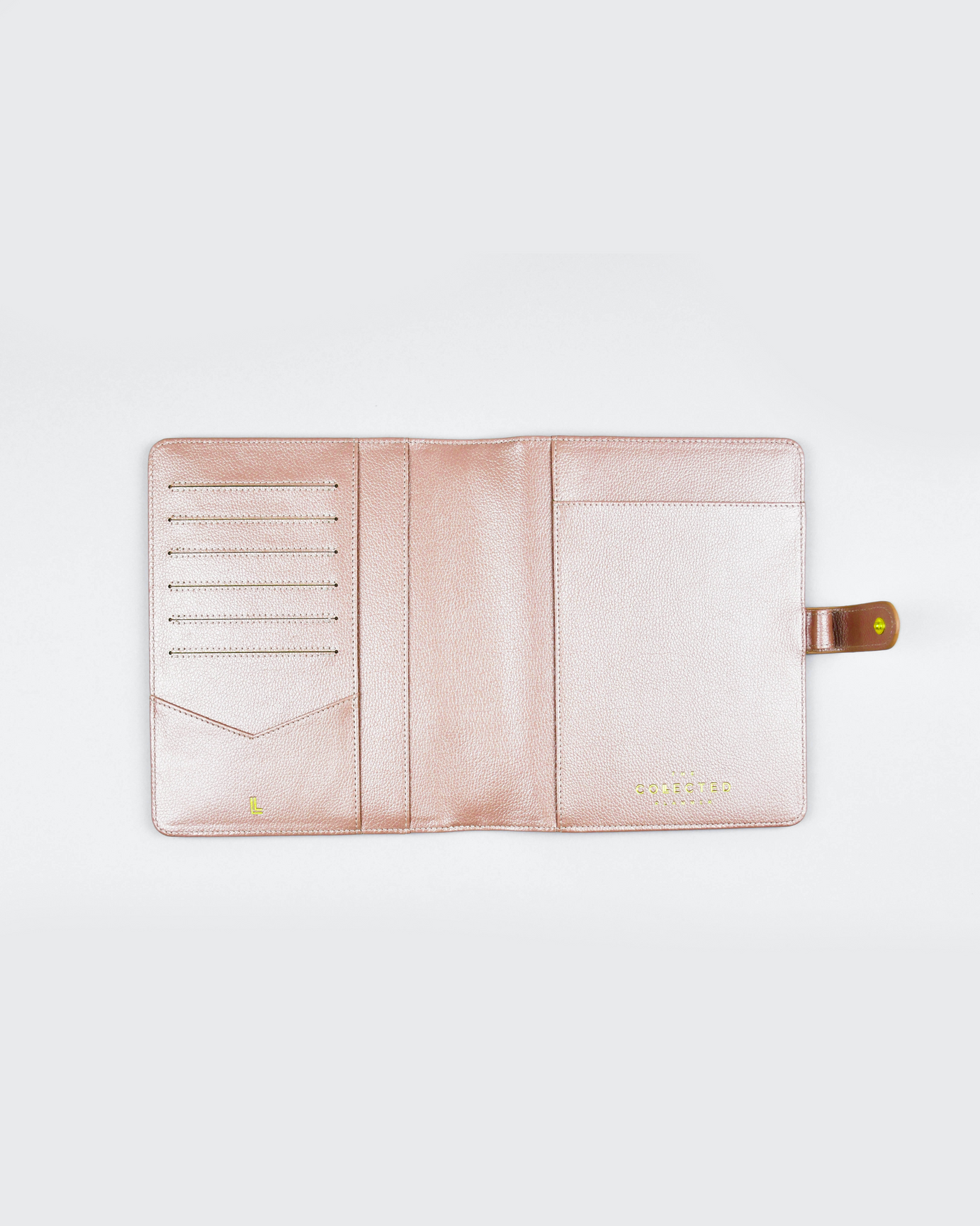 Rose Gold Folio Planner Cover with Outer Pocket
