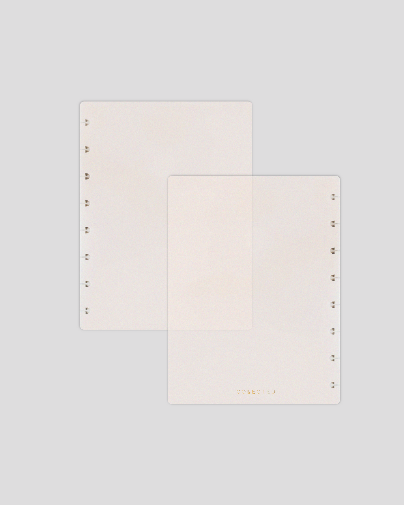 Half Letter Discbound | Nude Blush Translucent Hardcovers